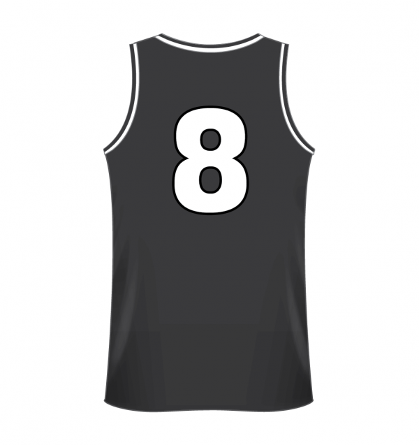 T8 Basketball Singlet - Grey - Image 2